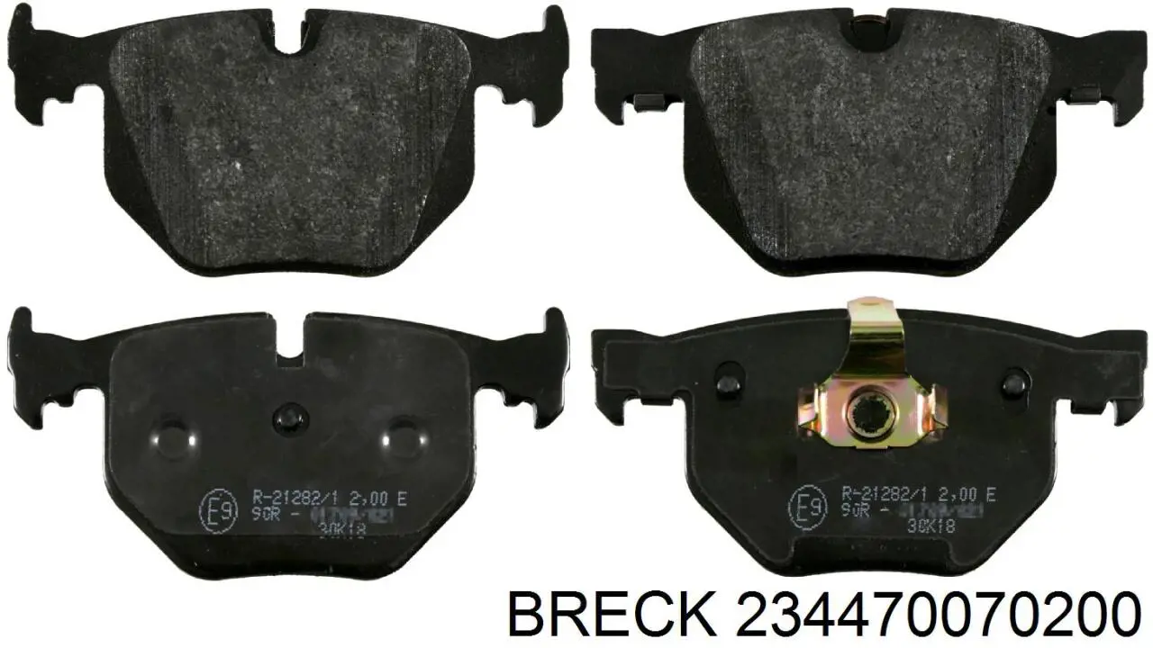 234470070200 Breck Колодки гальмівні задні, дискові