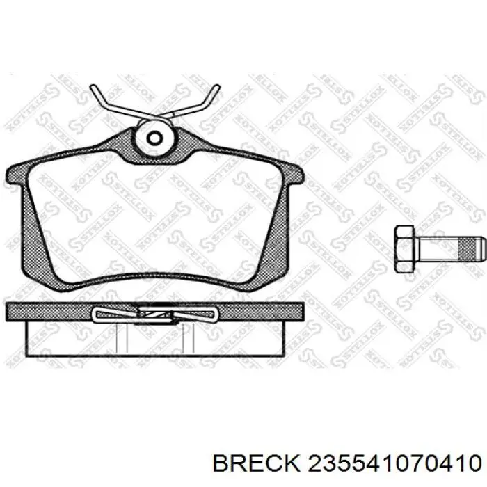 Купити 235541070410 Breck Задні колодки
