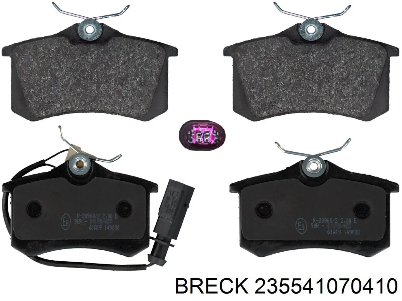 Задні гальмівні колодки 235541070410 Breck