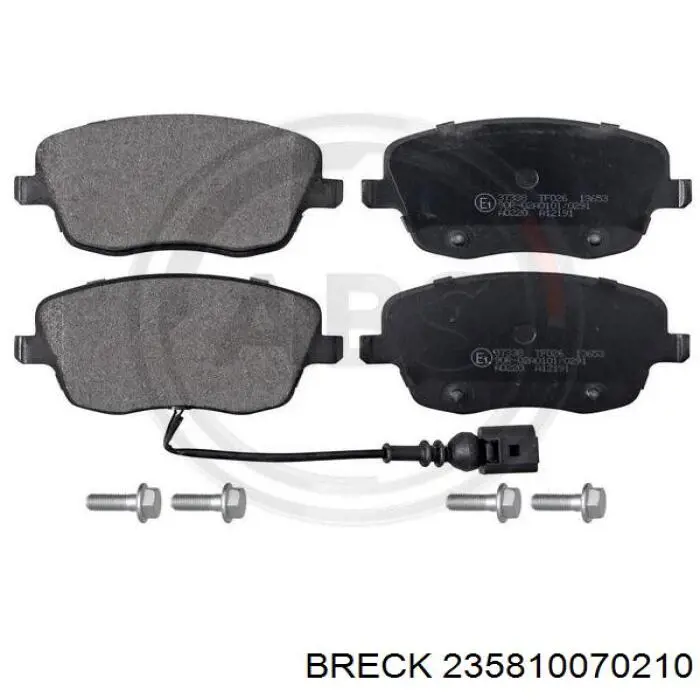 Гальмівні колодки Breck 235810070210 ціна, від 24.10 USD