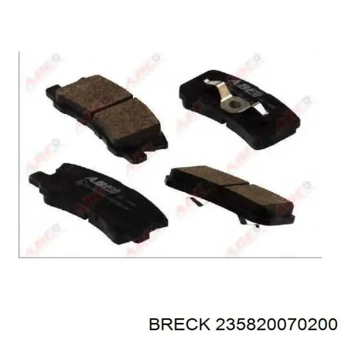 Задні гальмівні колодки Breck 235820070200 ціна, від 21.92 USD
