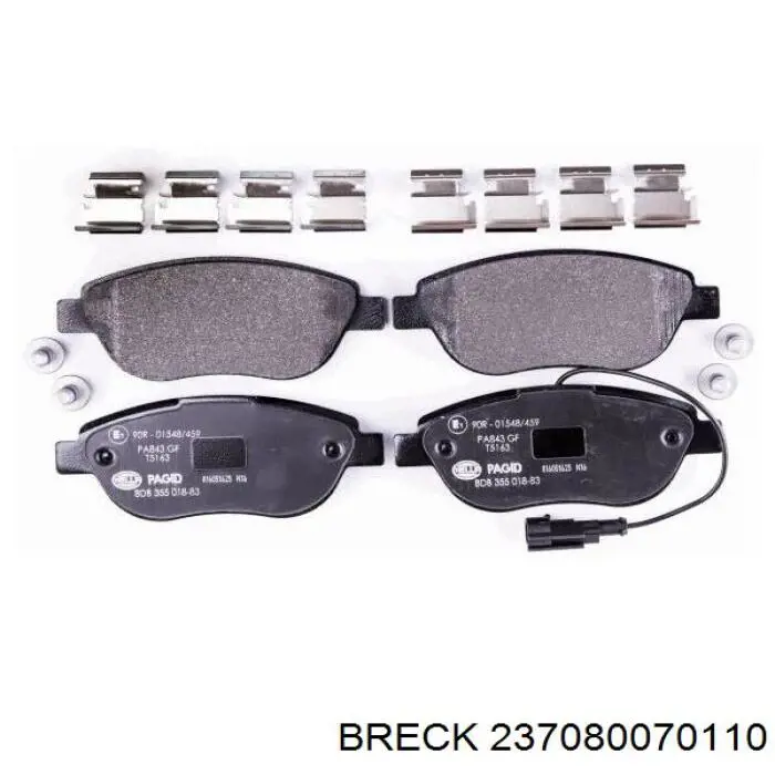 237080070110 Breck Передні гальмівні колодки