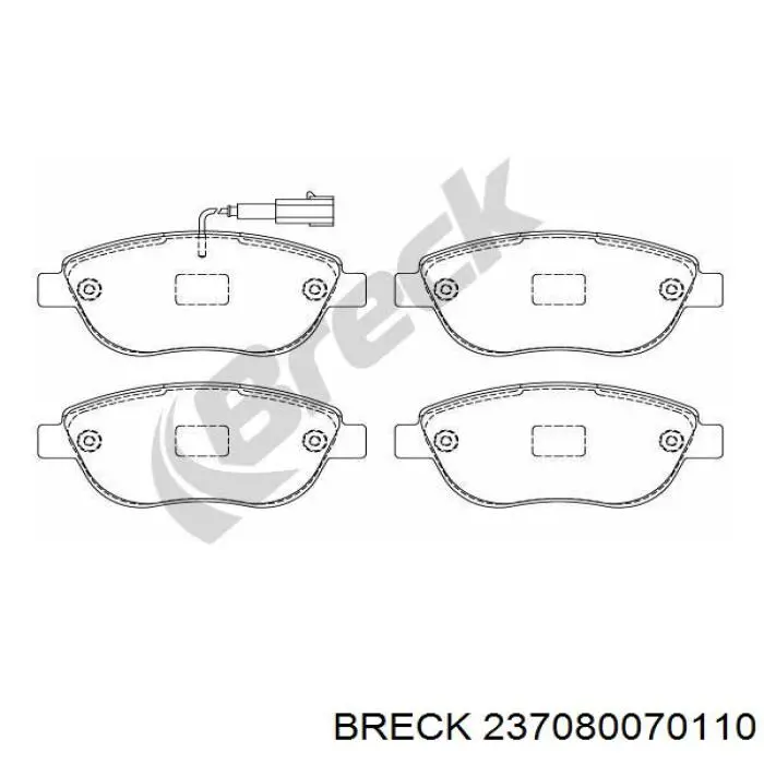 Передні тормозні колодки 237080070110 Breck