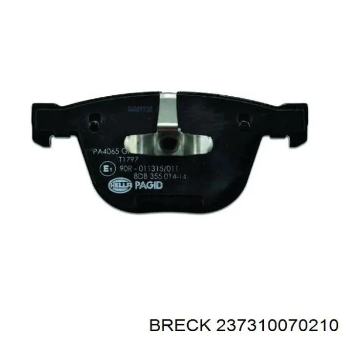 237310070210 Breck Колодки гальмівні задні, дискові