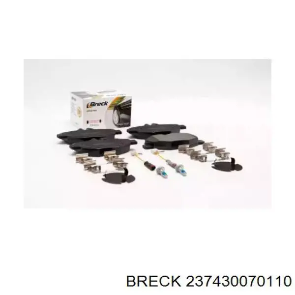 Купити 237430070110 Breck Колодки гальмівні передні, дискові