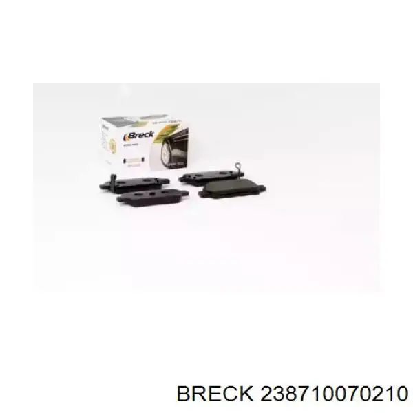238710070210 Breck колодки гальмові задні, дискові