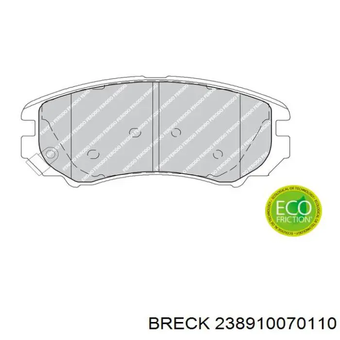 Гальмівні колодки Breck 238910070110 ціна, від 20.16 USD
