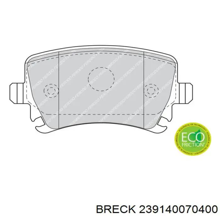 Задні гальмівні колодки 239140070400 Breck