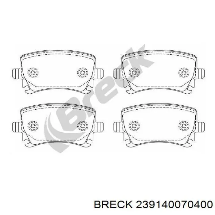Купити 239140070400 Breck Задні колодки