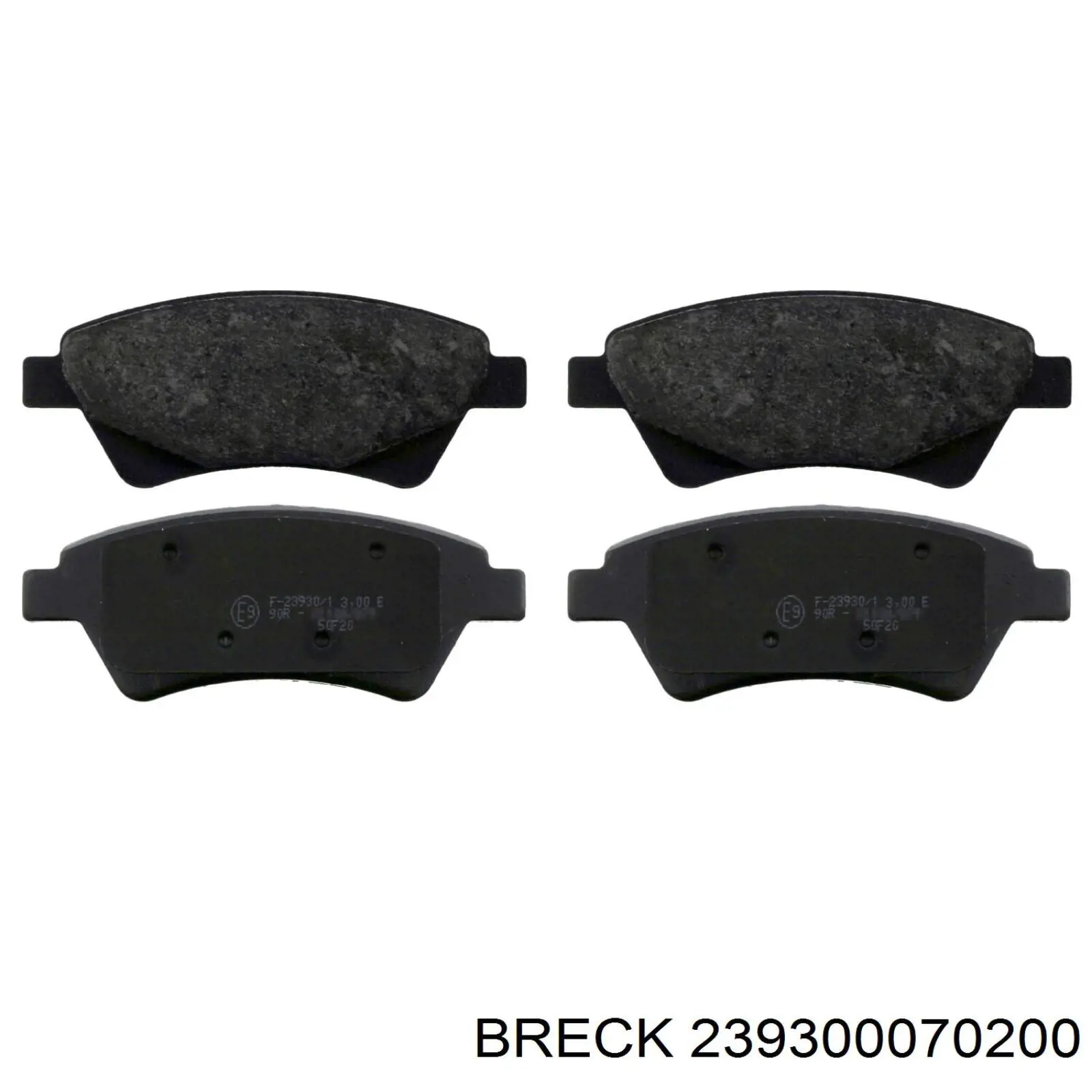 239300070200 Breck Передні гальмівні колодки