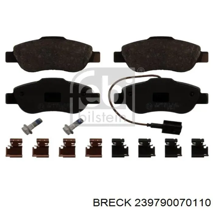 239790070110 Breck Передні гальмівні колодки