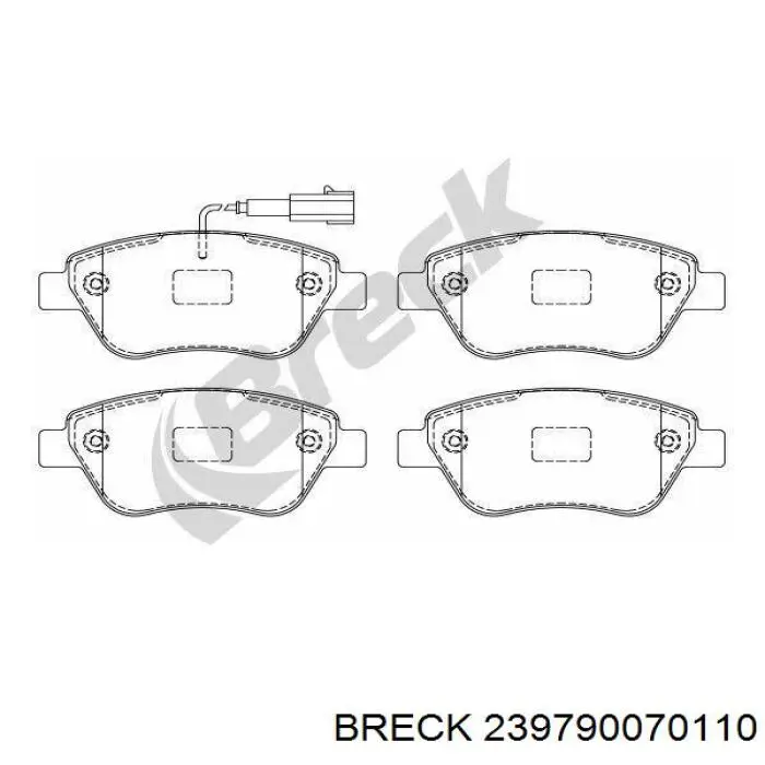 Тормозні колодки Breck 239790070110
