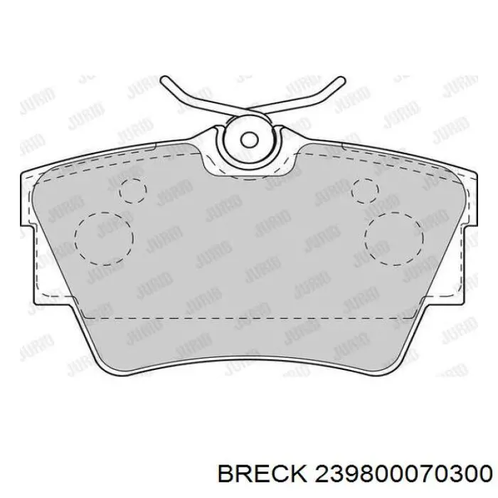239800070300 Breck Колодки гальмівні задні, дискові