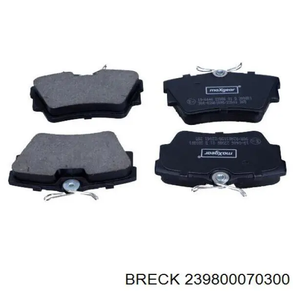 Задні гальмівні колодки 239800070300 Breck