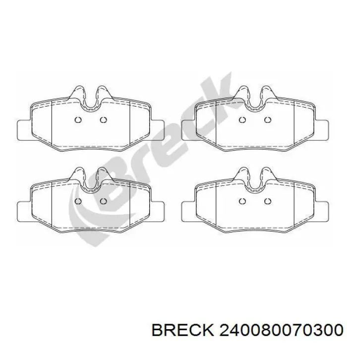 Задні гальмівні колодки 240080070300 Breck
