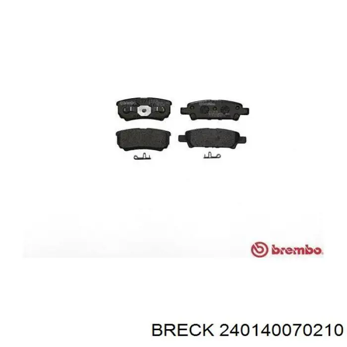 Задні дискові колодки Breck 240140070210