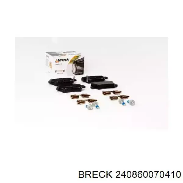 240860070410 Breck колодки гальмові задні, дискові