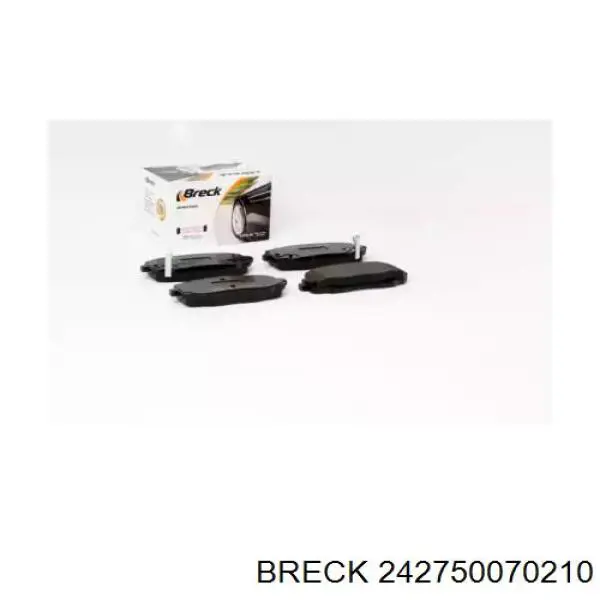 242750070210 Breck колодки гальмівні передні, дискові