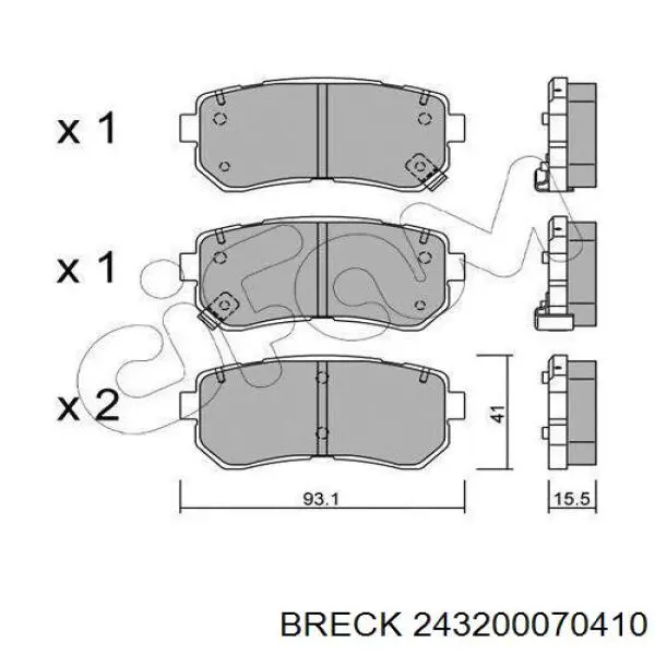 Купити MBF015963 Mando Задні колодки