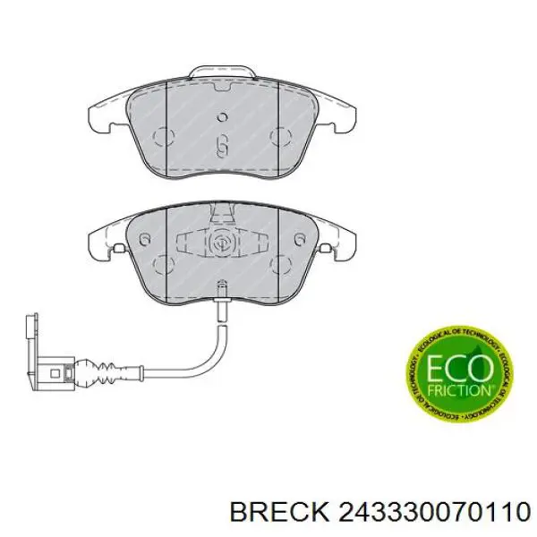 Тормозні колодки Breck 243330070110