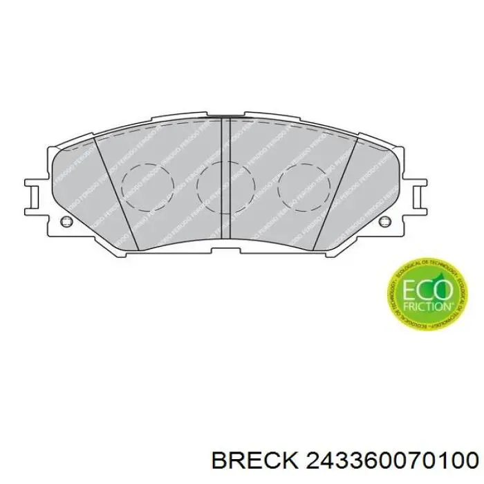 243360070100 Breck Передні гальмівні колодки