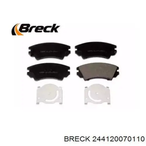 Передні тормозні колодки 244120070110 Breck