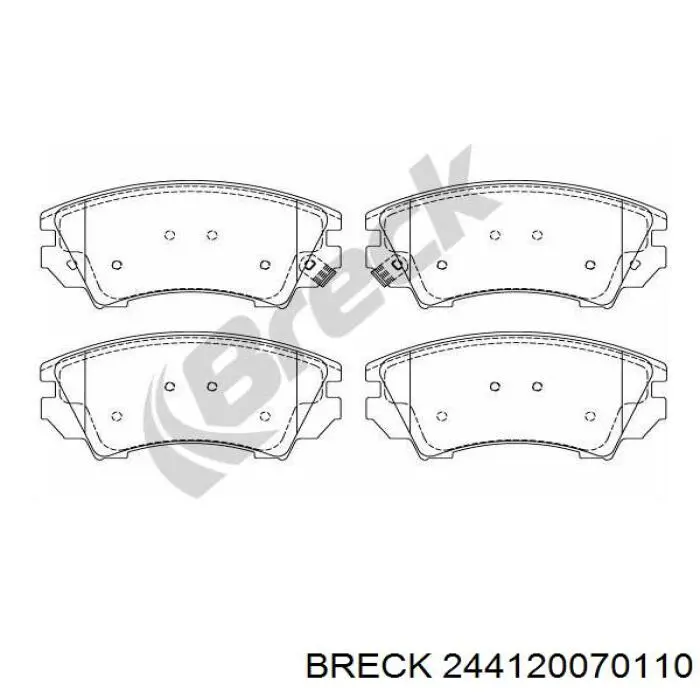 Тормозні колодки Breck 244120070110