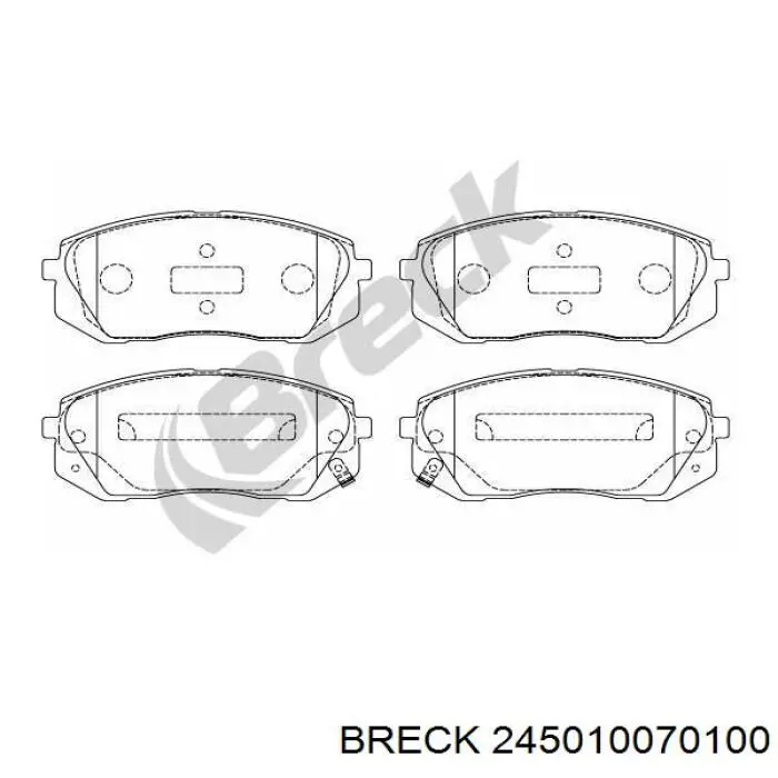 Передні тормозні колодки 245010070100 Breck