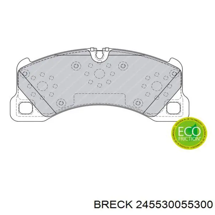 Тормозні колодки Breck 245530055300