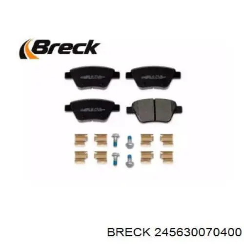245630070400 Breck Колодки гальмівні задні, дискові