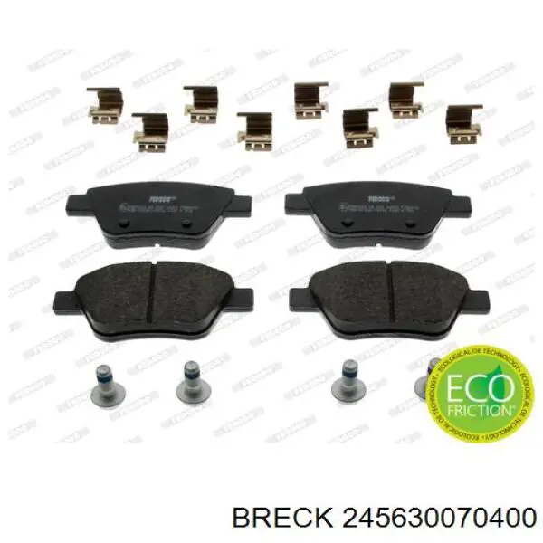 Задні гальмівні колодки 245630070400 Breck