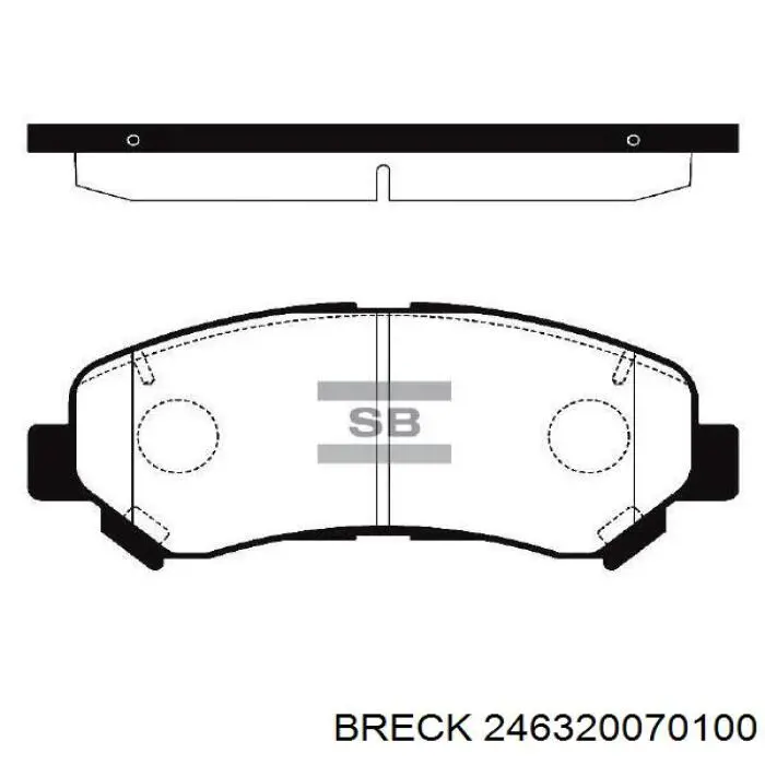 Тормозні колодки Breck 246320070100