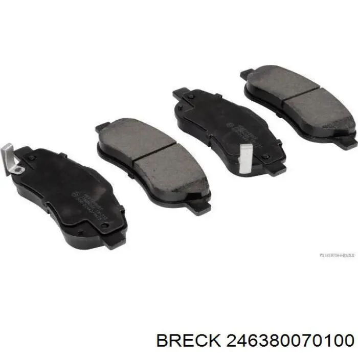 Передні тормозні колодки 246380070100 Breck