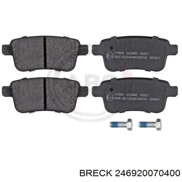 Задні гальмівні колодки Breck 246920070400 ціна, від 18.48 USD