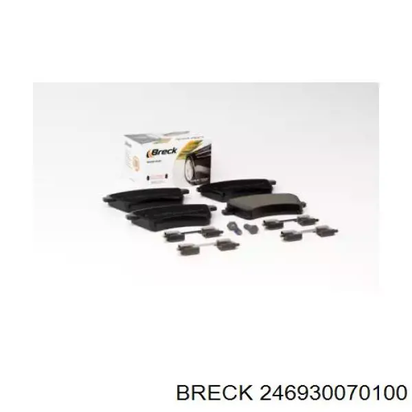 246930070100 Breck колодки гальмівні передні, дискові