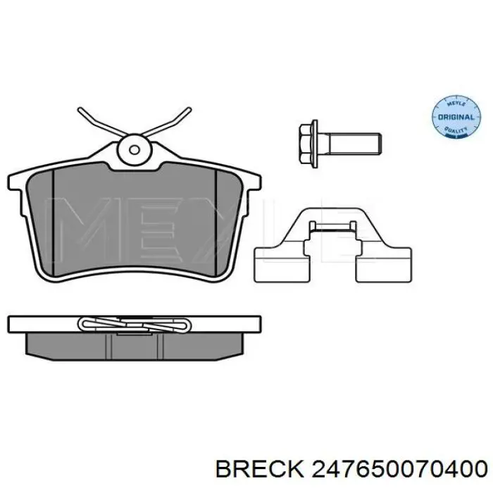 247650070400 Breck Колодки гальмівні задні, дискові