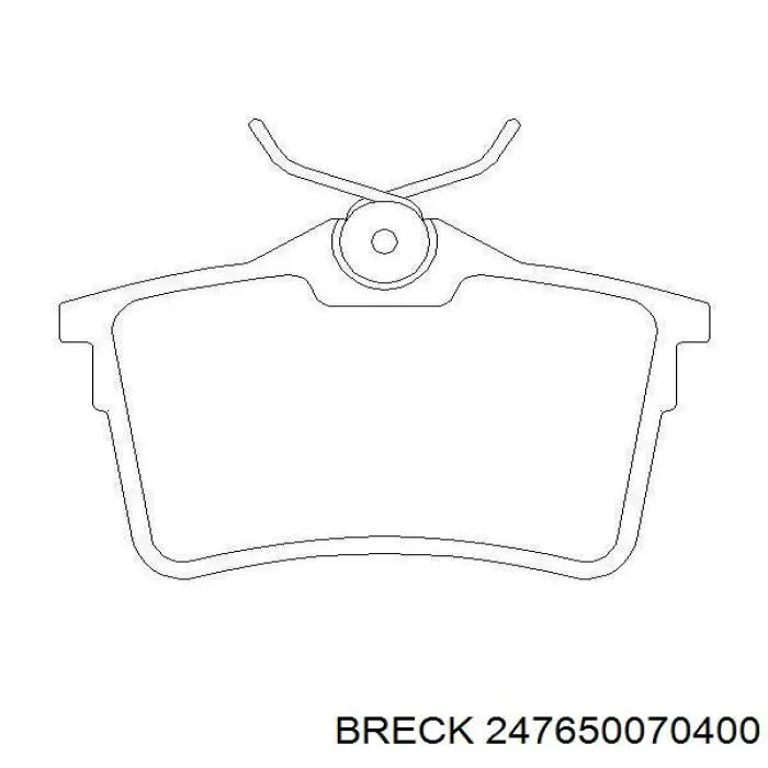Задні гальмівні колодки Breck 247650070400 ціна, від 21.57 USD