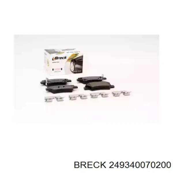 Купити 249340070200 Breck Задні колодки