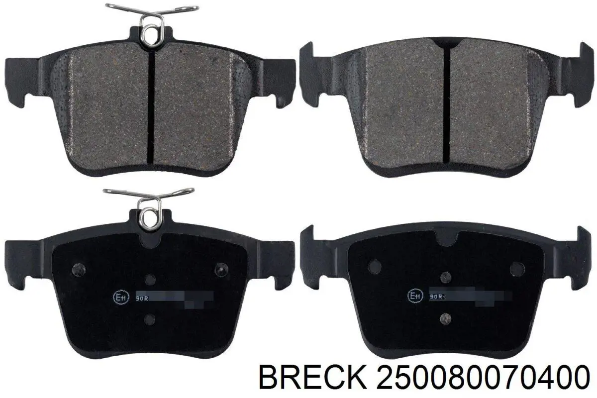 Задні гальмівні колодки 250080070400 Breck