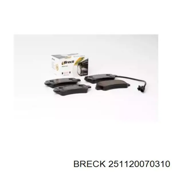 251120070310 Breck колодки гальмові задні, дискові