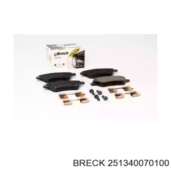 Купити 251340070100 Breck Колодки гальмівні передні, дискові