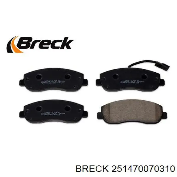 Гальмівні колодки Breck 251470070310 ціна, від 24.19 USD