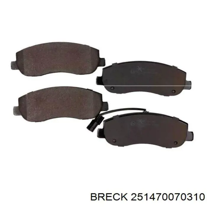 Передні тормозні колодки 251470070310 Breck