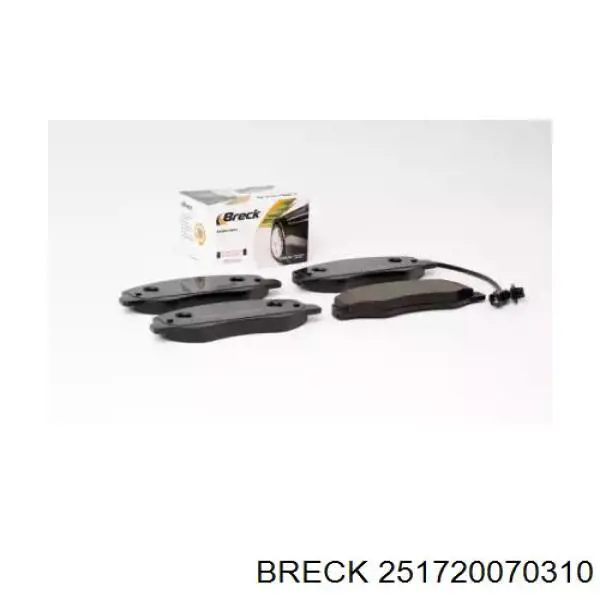 251720070310 Breck колодки гальмові задні, дискові