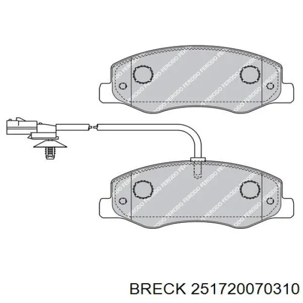 Задні дискові колодки Breck 251720070310