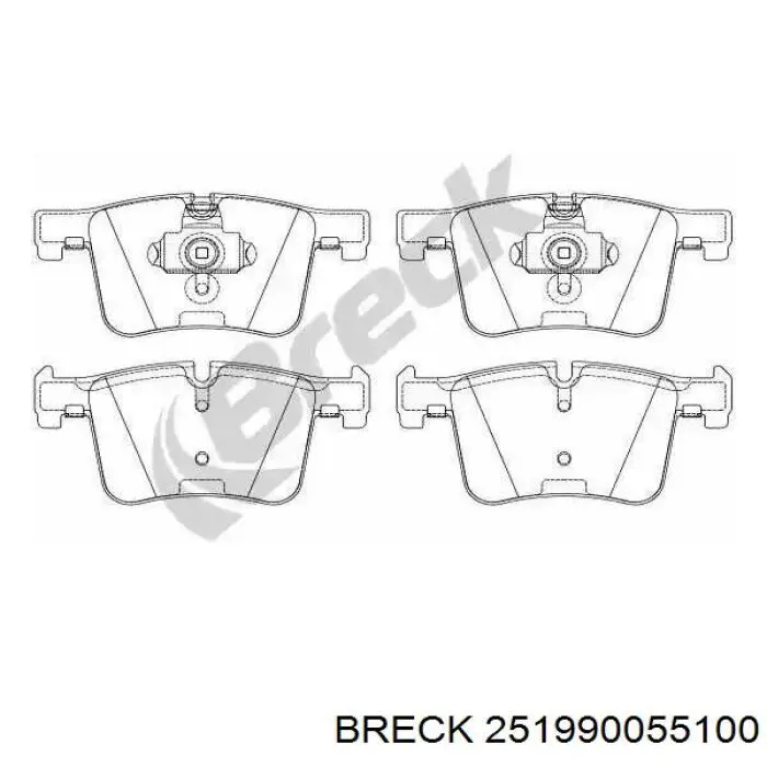 Передні тормозні колодки 251990055100 Breck