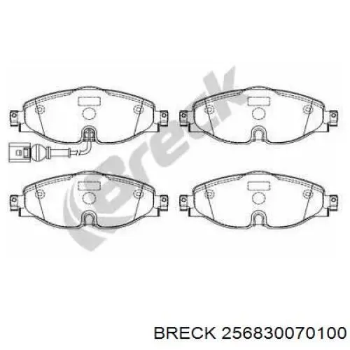 Купити 256830070100 Breck Колодки гальмівні передні, дискові