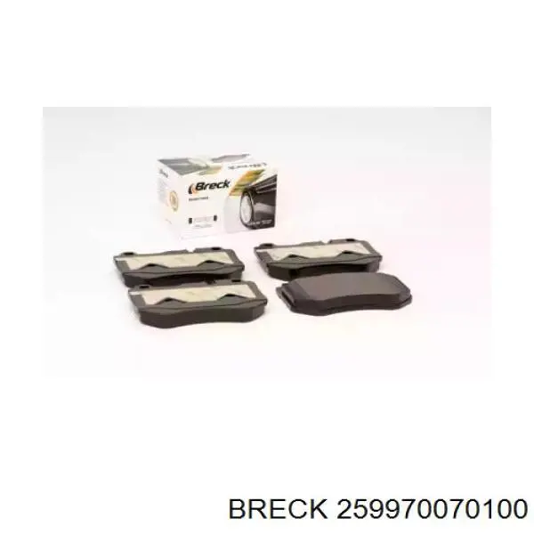 259970070100 Breck колодки гальмівні передні, дискові