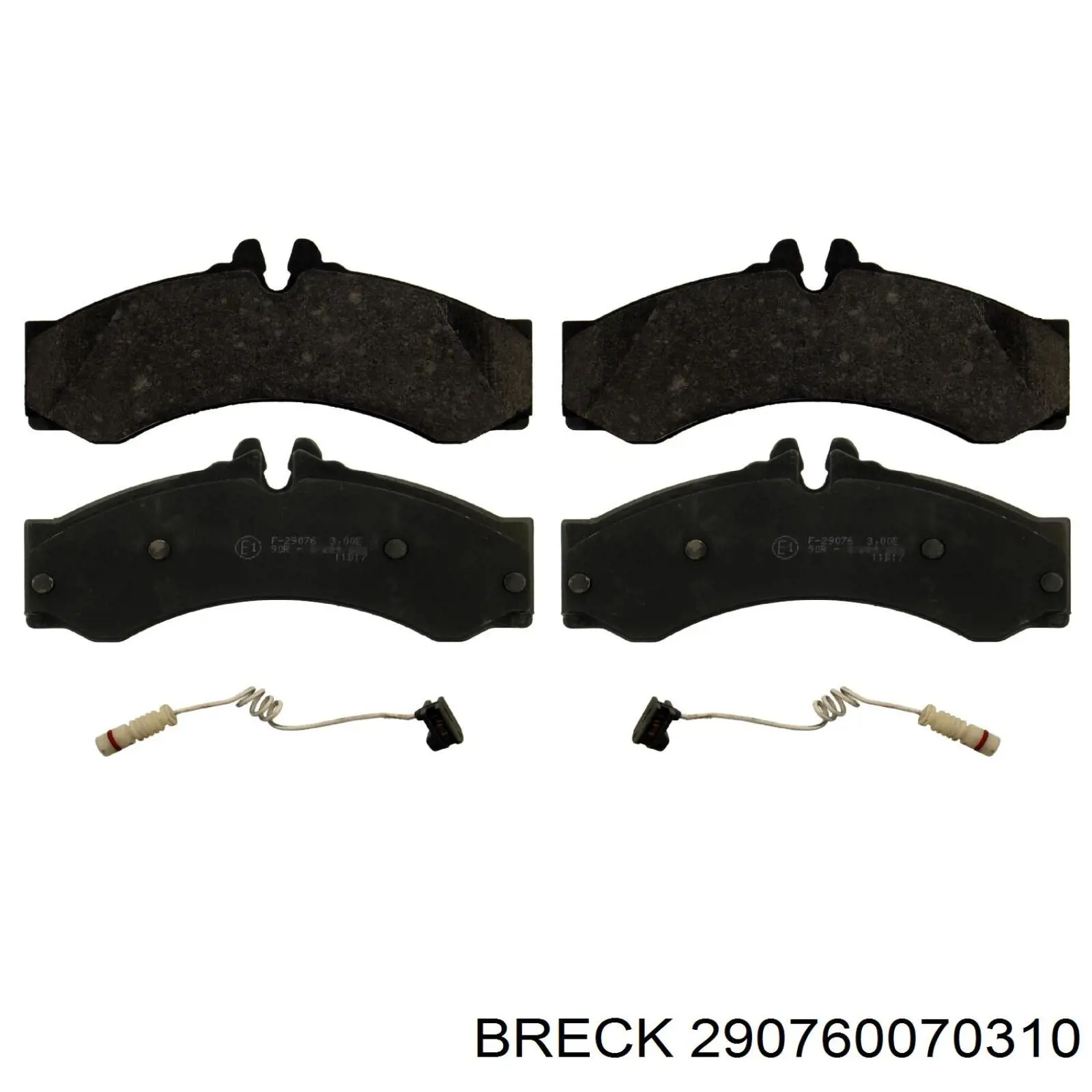 Передні тормозні колодки 290760070310 Breck