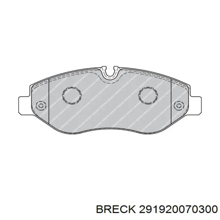 Тормозні колодки Breck 291920070300